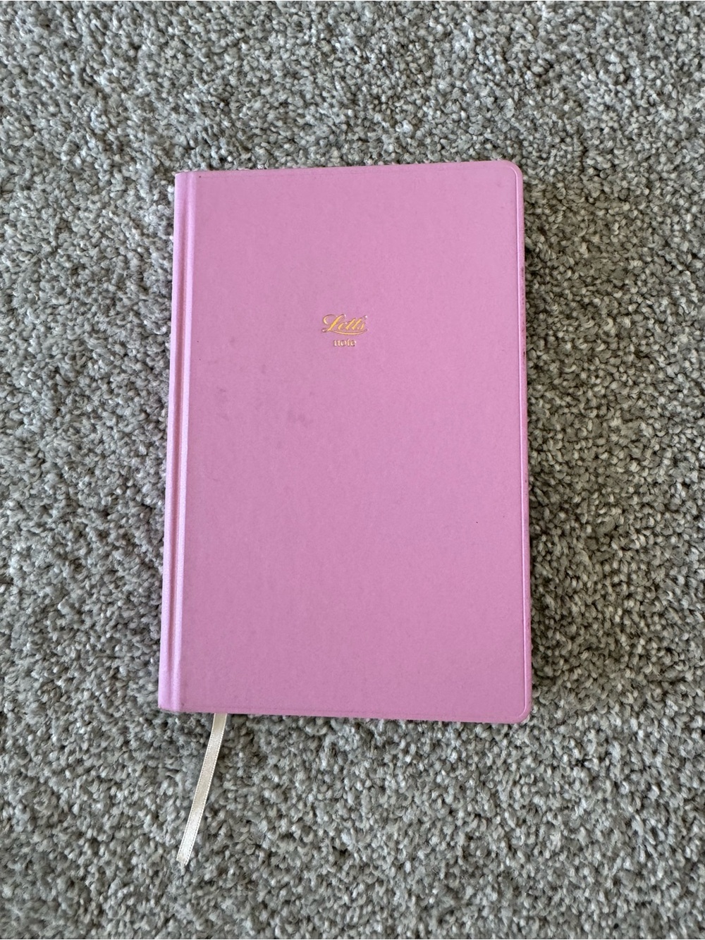 Pink Hardcover Notebook with Ribbon Bookmark